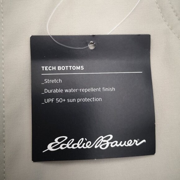 NWT Eddie Bauer Stretch Ladies Size 14 Beige UPF50 Sun Protection Capri Pants - Picture 8 of 14